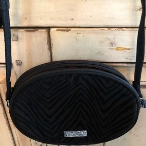 Vera Bradley Zebra Flock Crossbody Bag in Classic Black with Zebra